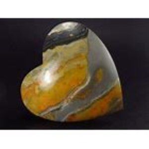 Rare Bumble Bee Jasper  Heart